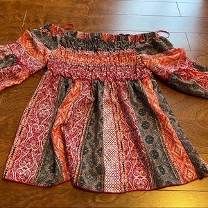 Off the shoulder boho top
